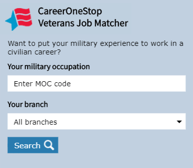 Veterans Job Matcher Widget Image
