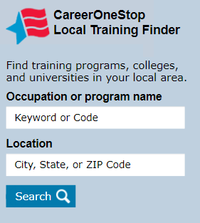 Local Training Finder Widget